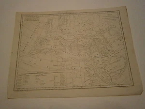Carte du partage de la terre aux 3 fils de Noé bible religion catholique Juif - Picture 1 of 1