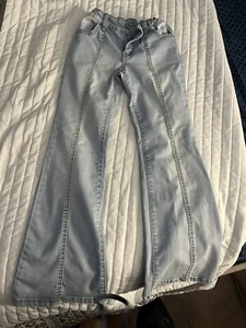 Girls blue jeans, size 8 adjustable - Picture 1 of 4