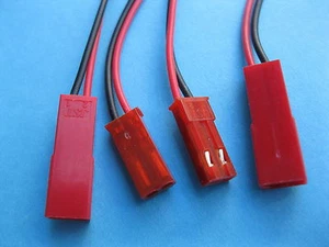 500 Pairs JST 2 Pin Male & Female Connector Plug with 22AWG Wire 150mm - Picture 1 of 4
