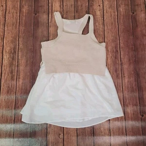 Anthropologie Womens Jenna Twofer Sweater Tank Oatmeal S Sleeveless - Picture 1 of 13