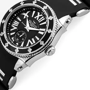 NEW Aquaswiss 62LD011 Women's Swissport L Unique Diamond Accented Flowers Watch - Picture 1 of 7