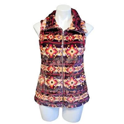 Chaleco Royal Robbins S púrpura polar suroeste estampado azteca vaquera occidental felpa Foto 1 de 4