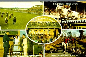 Vintage Postkarte - Die berühmte irische Kehrtrommel, 5 Ansichten, Irland - Bild 1 von 2