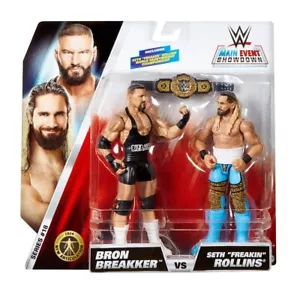 WWE Showdown 2-Pack Series 18 BRON BREAKKER vs. SETH ROLLINS Figures NEW 2024 - Foto 1 di 5