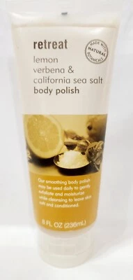 Retreat LEMON VERBENA California Sea Salt Body Polish Smooth Skin 8 oz/236mL New - Image 1 of 4