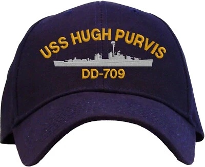 Gorra de béisbol bordada USS Hugh Purvis DD-709 3 colores disponibles Foto 1 de 2