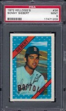 1972 Kellogg's Sonny Siebert # 36 PSA 9 MINT Boston Red Sox