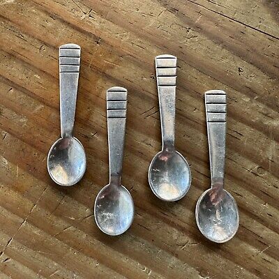 Leonore Doskow Sterling Silver Salt Spoons Modernist Mid Century • 193.73$