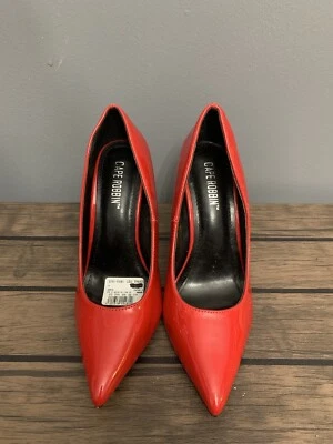 Tacones Robbin con capa roja para mujer con signo de dólar $ talla 6 M Foto 1 de 4