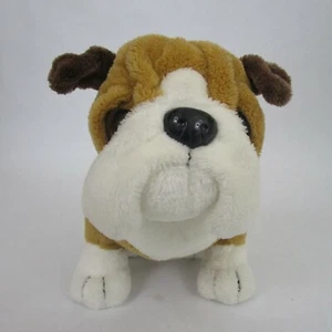 GANZ Webkinz Bulldog HM126 Brown Tan Plush Stuffed Animal Toy 8” Long NO CODE - Picture 1 of 7