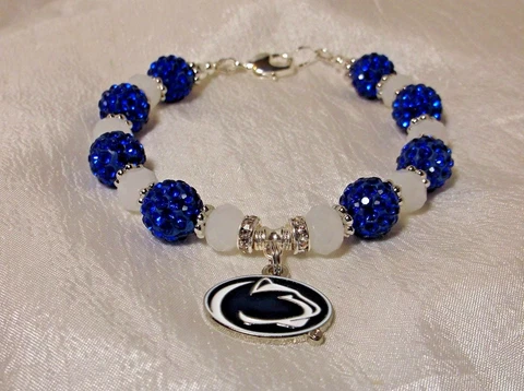 Artisan Inspired~Penn State Nittany Lions Bracelet~Jewelry~Logo Charm~Christmas Cover