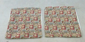 RUST &Tan Geometric Art Throw Pillow Cover  19" X 19" SET OF 2 - Picture 1 of 4