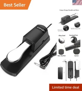 Sustain Pedal for Keyboard & Piano - Polarity Switch, 1/4'' Input Plug - Picture 1 of 8