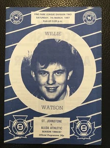 7.3.1987. St Johnstone v Alloa Athletic (Scottish Div 2). - Picture 1 of 2