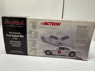 Dale Earnhardt Sr 1964 Chevelle 1st Asphalt Win Nascar 1/24 Action Diecast #8 - Image 1 of 4