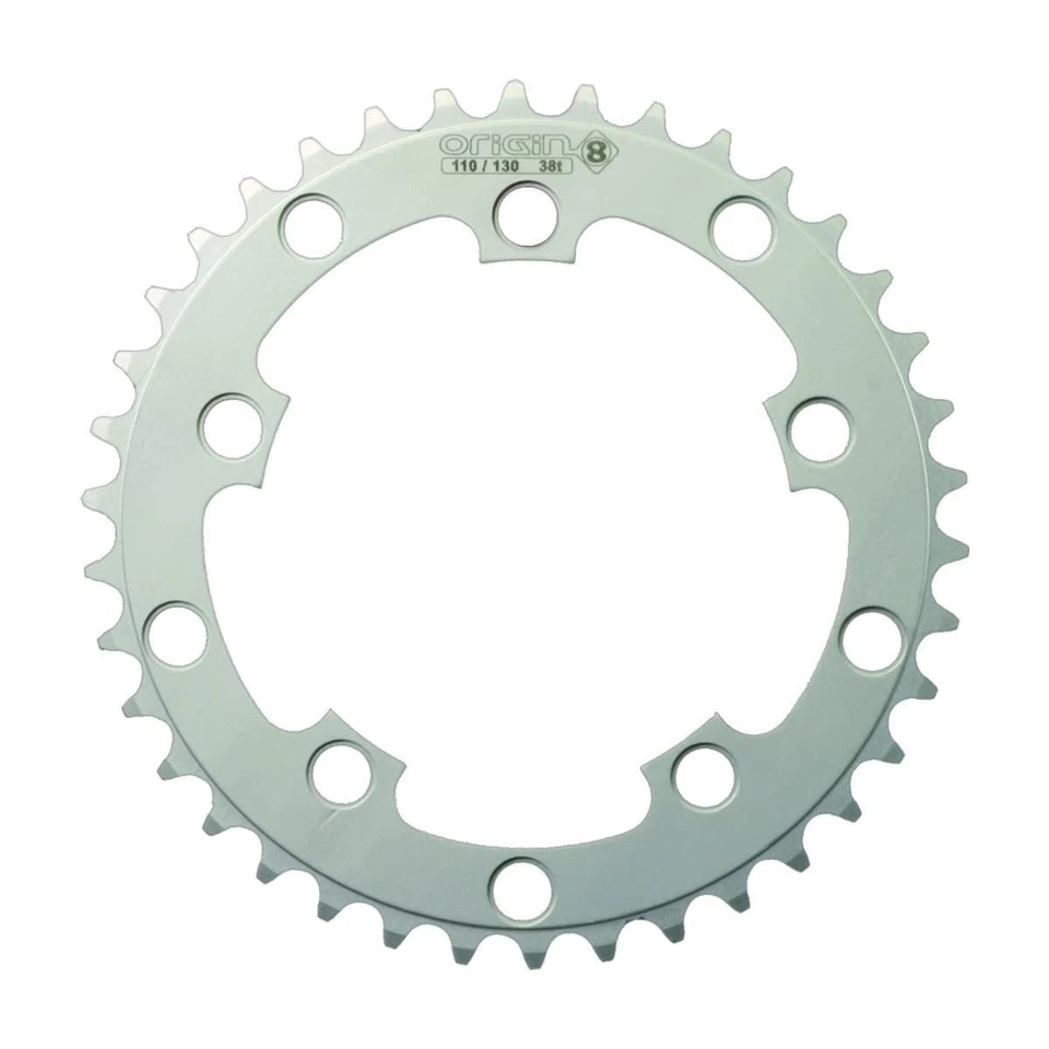 Origin8 BMX/Singlespeed/Fixie Chainring, 38t, 110/130 BCD, 3/32, Silver - Image 1 of 1