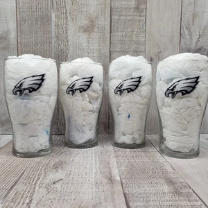Philadelphia Eagles NFL Bud Light Werbe Bier Glas 16oz Vintage Pint Lot 4 - Bild 1 von 21