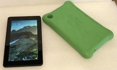 Paquete de tableta y estuche verde Amazon Fire (5.ª generación), 7 pulgadas - Black-Fire  Foto 1 de 4