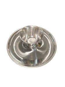 Vintage Selandia Edelstahl 18/8 Dänemark Chip & Dip Set 2 Stück MCM Vorspeise - Bild 1 von 13