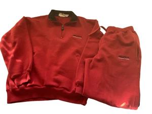 Vintage Nautica Competition Red Tracksuit Set Men’s M Made in Hong Kong 90s - Picture 1 of 21