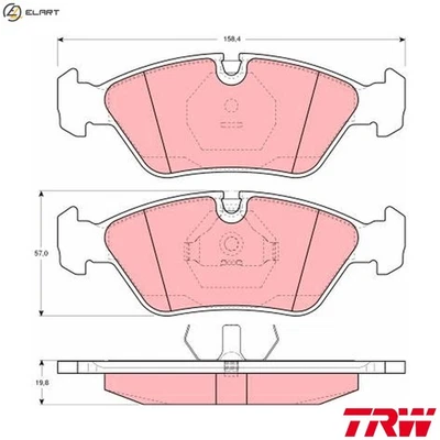 JUEGO PASTILLAS FRENO DISCO FRENO GDB298 PARA FERRARI MONDIAL/Convertible 328/GTS/GTB 3.2L Foto 1 de 4