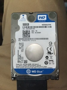 Western Digital Blue WD5000LPVX 500 GB 2.5" SATA Laptop HD - Picture 1 of 4