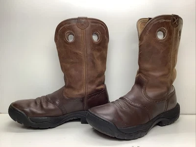 MENS TWISTED X WORK BUCKAROO DARK BROWN BOOTS SIZE 10 M - Image 1 of 4