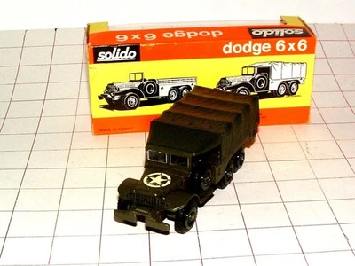 SOLIDO # 242 DIE-CAST DODGE 6 x 6 MILITARY TRANSPORT TRUCK MINT IN BOX - Image 1 of 4