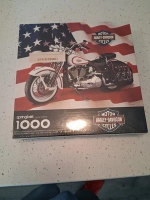 Springbok Harley Davidson Motorcycles 1000 Piece Puzzle 24x30” PZL6198 Vtg 1998 - Image 1 of 3