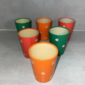 6 DDR Becher Trinkbecher Punkte Plastik Ostalgie Kult  Camping Punktebecher - Bild 1 von 5