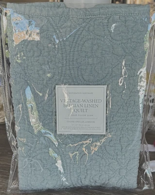 Herrajes de restauración colcha belga lavada vintage almohada lumbar farsa Foto 1 de 4