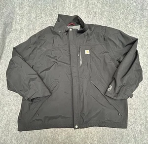 Carhartt Men’s Storm Defender Black Jacket Coat 3XL J162 001 No Hood - Picture 1 of 6