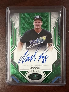 2015 Topps Tier One Wade Boggs Prime Performers Auto Green Foil /20 - Picture 1 of 3