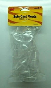 Flotadores Spin Cast Moscas Fundidas Pesadas con Agua, Cebo Vivo, Poppers Paquete de 12 1" SMI Nuevo - Imagen 1 de 1