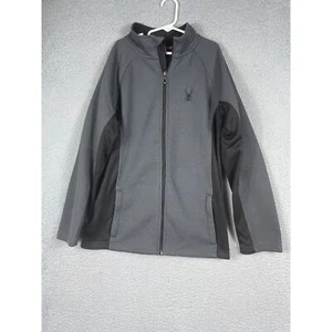 Spyder Boy's Zip Up Jack Gray Black Size L 14/16 - Picture 1 of 9