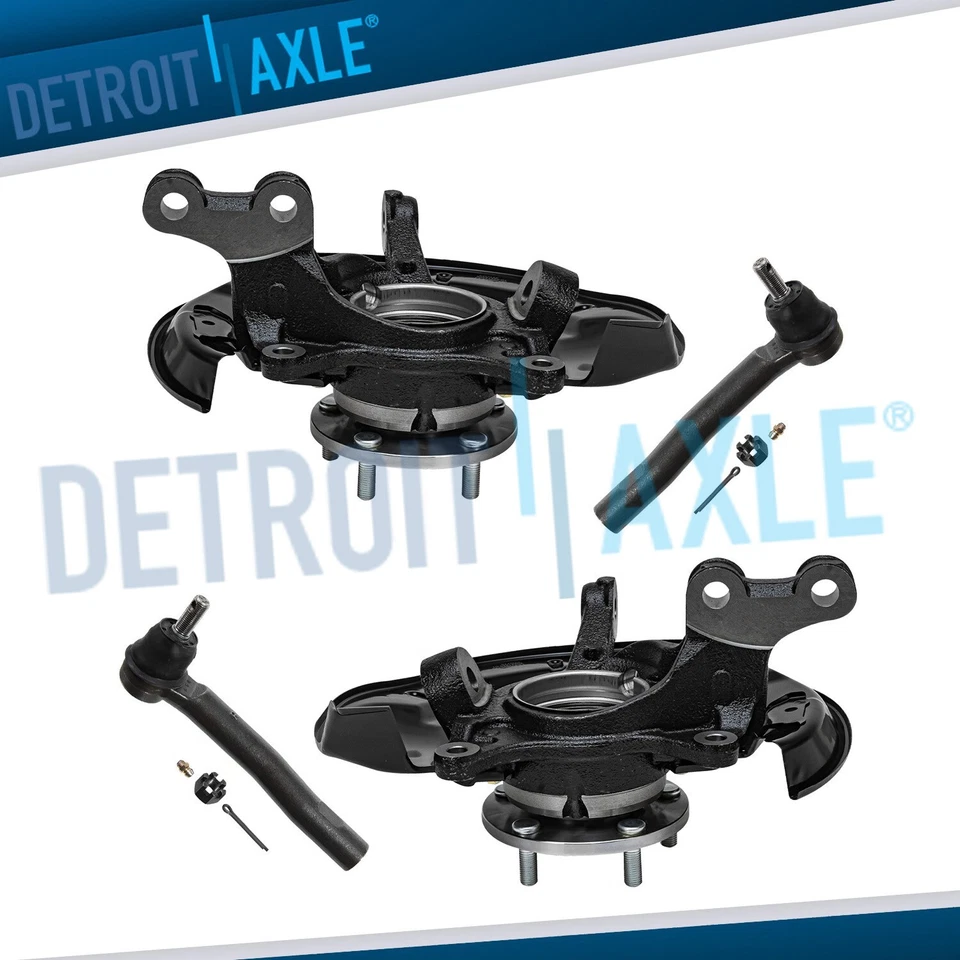 Front Knuckles Hubs Outer Tie Rods for 2010-2015 RX350 RX450h Toyota Highlander - Image 1 of 4