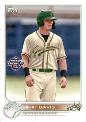 2022 Topps Pro Debut Henry Davis - Greensboro Grasshoppers PD-139 - Image 1 of 2