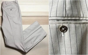 Tommy Hilfiger Ivory Pinstripe Woven Wide Leg Dress Pants Women’s Size 8 - Picture 1 of 10