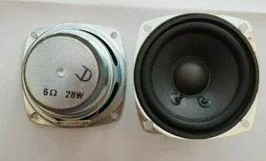 2 x Lautsprecher 3" quadratisch 28W 6 Ohm Paar Lautsprecher Audio, Hifi, Lautsprechereinheit, Zum Selbermachen - Bild 1 von 5