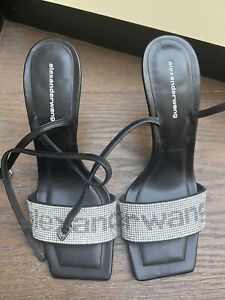 Alexander Wang Crystal  Black Heels Size 39