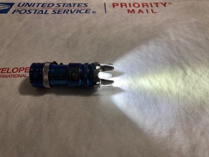 FourSevens Paul Kim Titanium Paladin Tactical LED Flashlight Torch PVD Blue