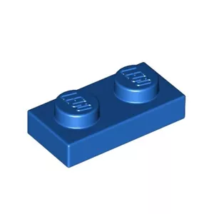 3023 LEGO® Plate 1x2, 40 Stück, blue, gebraucht - Bild 1 von 2