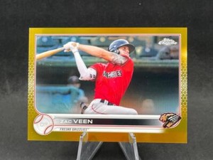 2022 TOPPS PRO DEBUT CHROME MINOR LEAGUE ZAC VEEN PDC-181 GOLD REFRACTOR 15/50