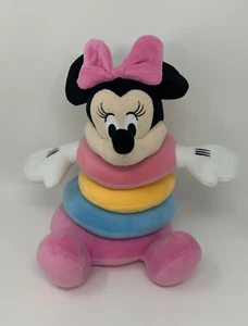 Disney Baby Minnie Mouse Soft Stacking Rings Toy Infant Pastel 10" Plush - Picture 1 of 6