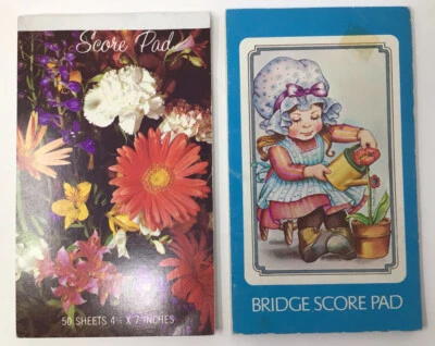 2 VTG Contract Bridge Scoring Pads, AMERICAN GREETINGS, Bonnet Girl - Image 1 of 4