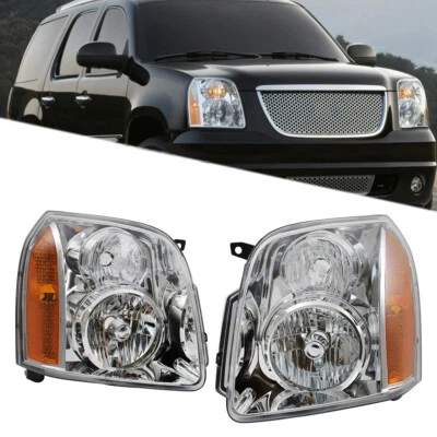 For GMC Yukon Denali XL1500 2500 2007-2014 Headlights Left+Right Side Halogen - Image 1 of 4