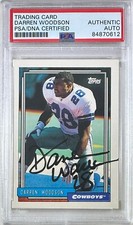 Darren Woodson auto signed #727 1992 Topps rookie card Dallas Cowboys PSA Encap