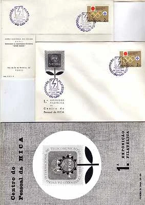 Portugal 2 FDC and Cataloque of 1st Stamp Expo of HICA Staff (1965) - Image 1 of 2