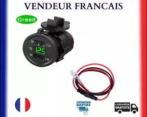 Steckdose Adapter Ladegerät Auto Zigarettenanzünder Dual USB 12V/24V Voltmeter LED - Bild 1 von 13