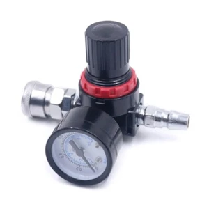Air Pressure Regulator with Pressure Gauge Pneumatic Tool Accessory for Air - Picture 1 of 8